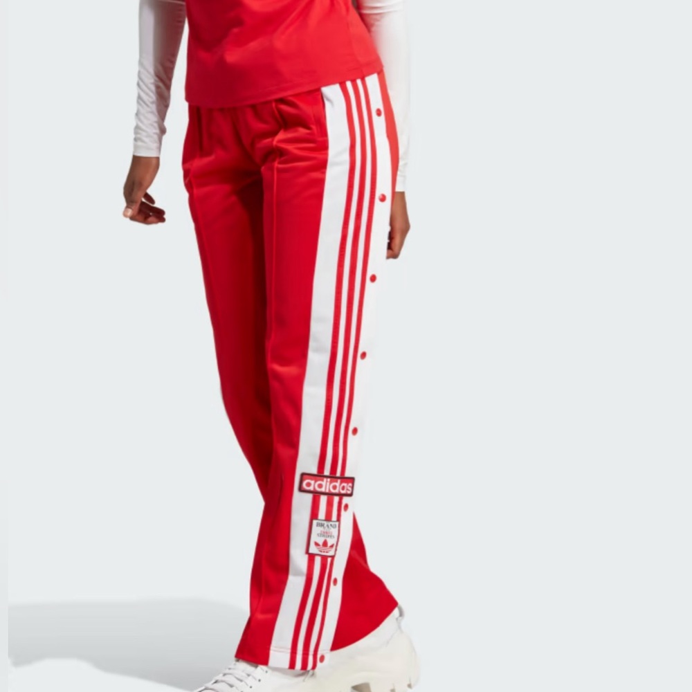 Adidas Adibreak Snap Leg Track Pants Red